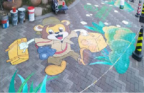 瑞丽夏季画地面彩绘会遇到的问题