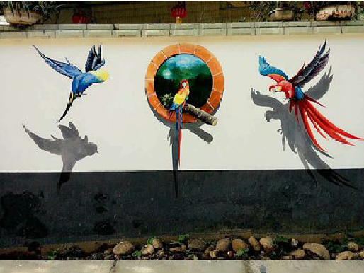 瑞丽视觉错位-3D墙绘设计