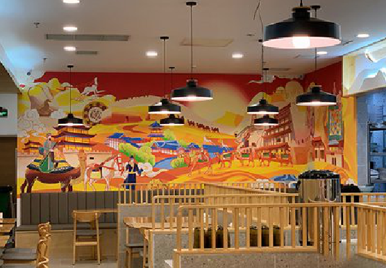 瑞丽商业空间彩绘介绍。