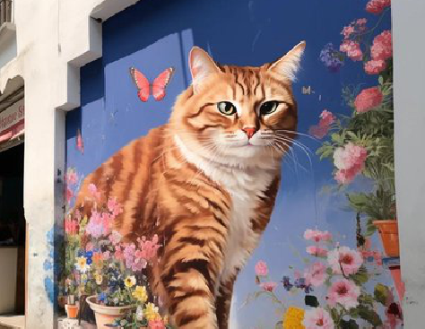 瑞丽自己绘制有个性的手绘墙