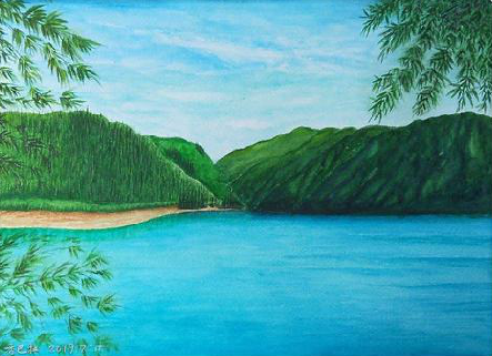 瑞丽在墙绘中，如何绘画绿水青山？